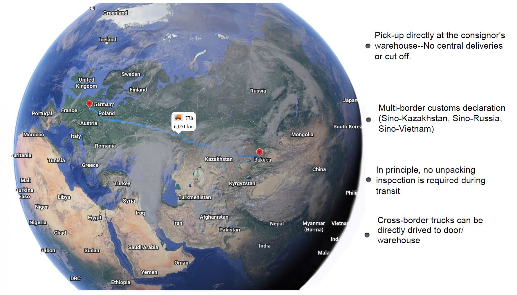 Cross-border trucking take from China